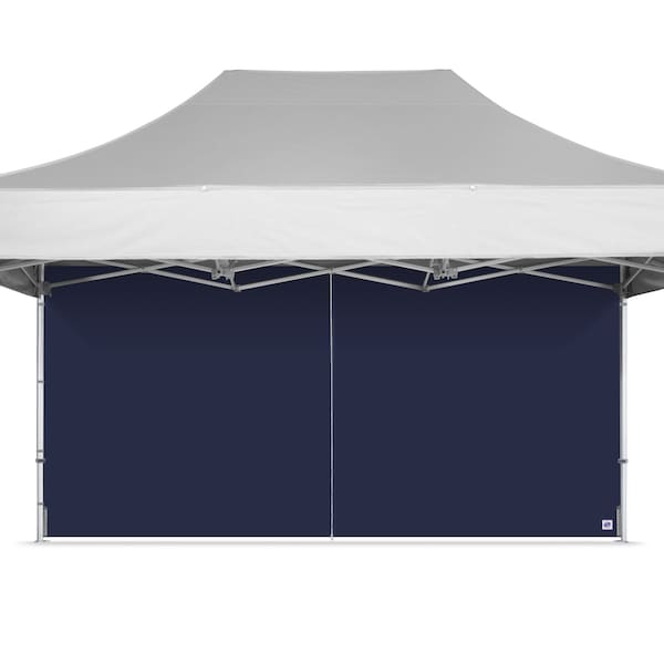 E-Z Up TAA Compliant Middle Zipper Sidewall, 15' W x 15' H, Navy Blue SWP3FXTM15NB - main